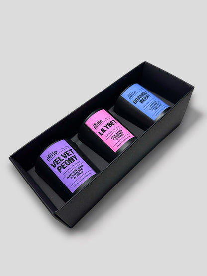 Triple 9cl votive gift set